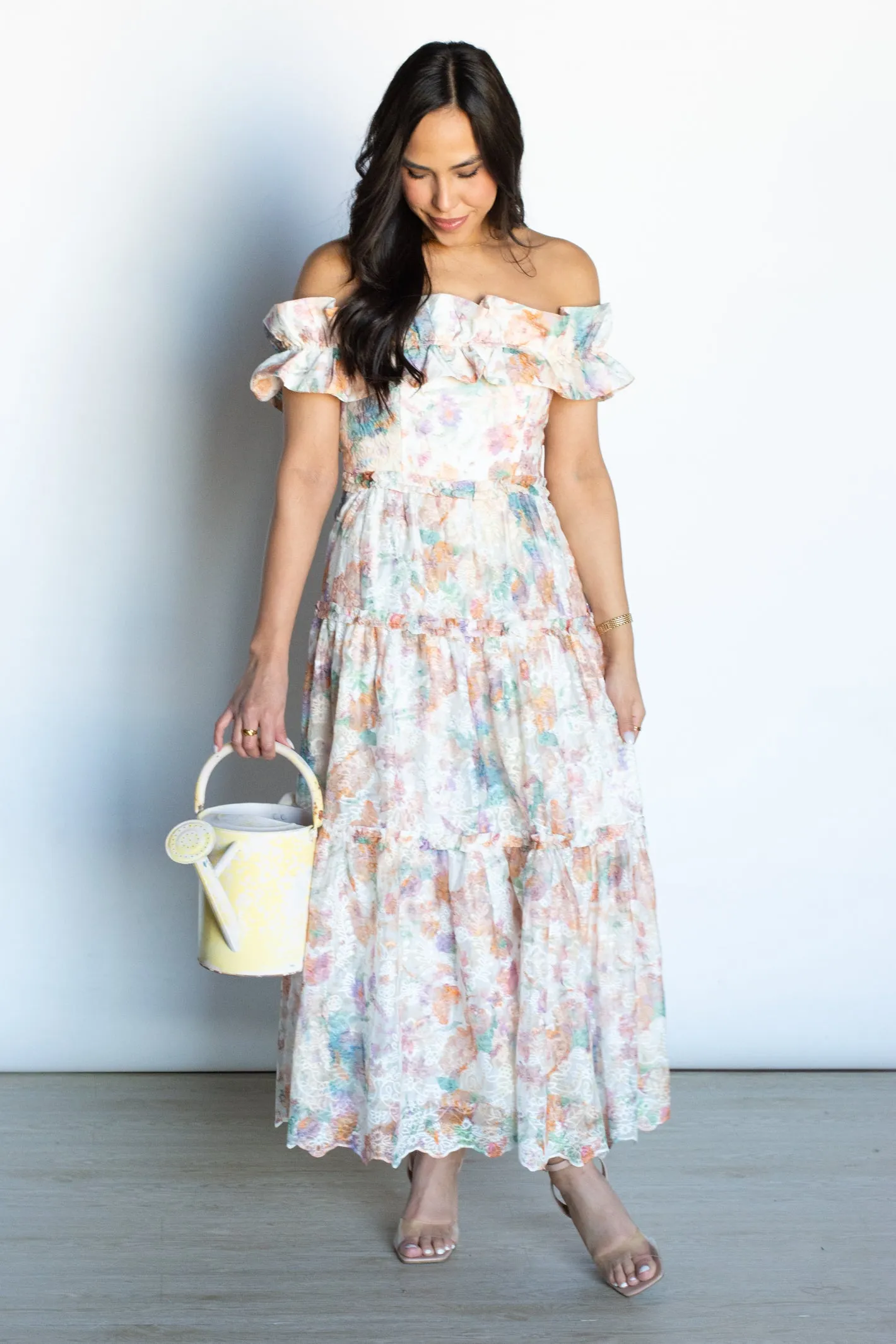 Effortless Bliss Off Shoulder Floral Dress