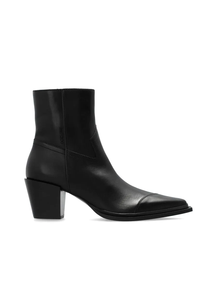 Elegant Paneled Ankle Boots