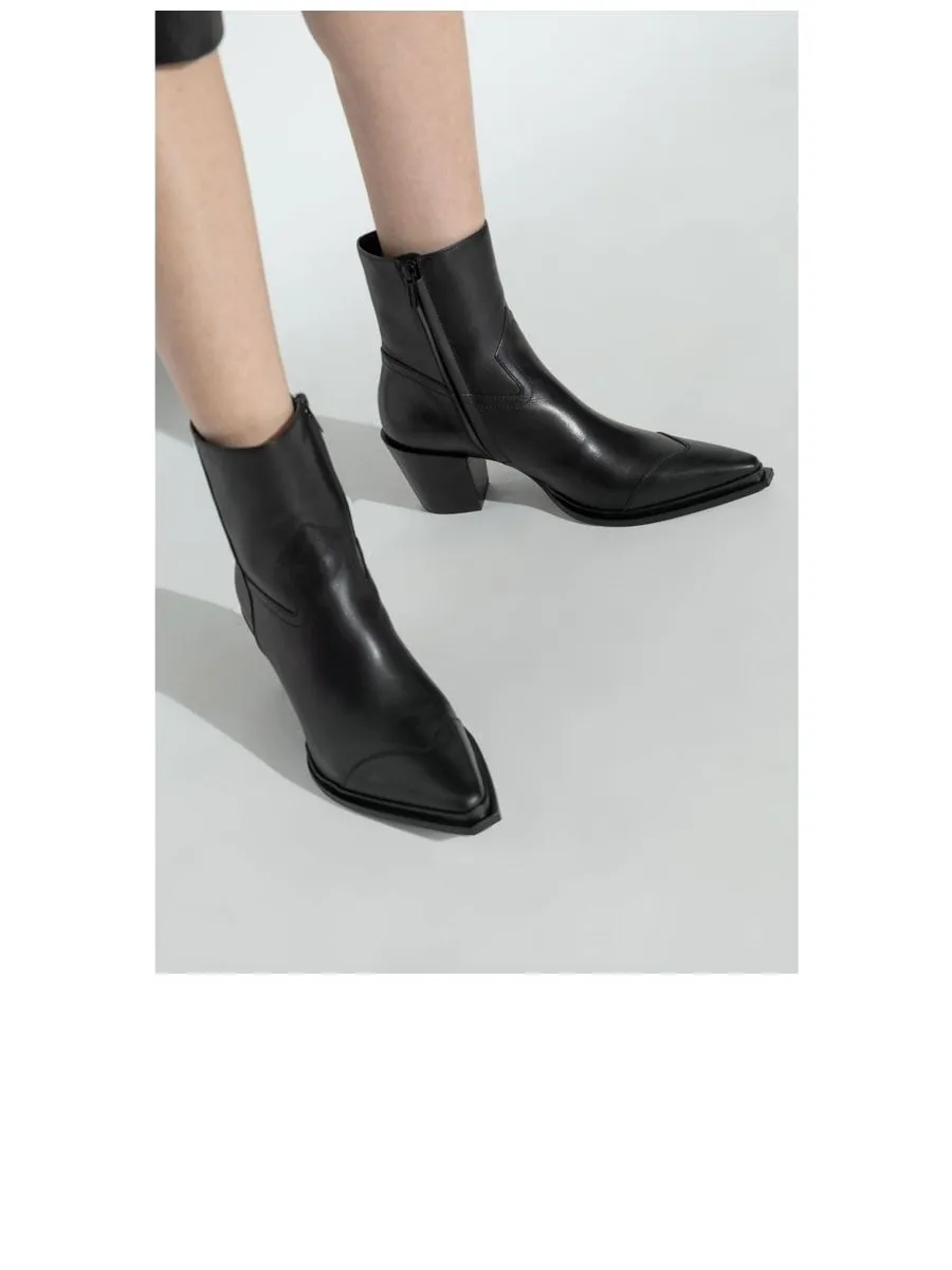 Elegant Paneled Ankle Boots