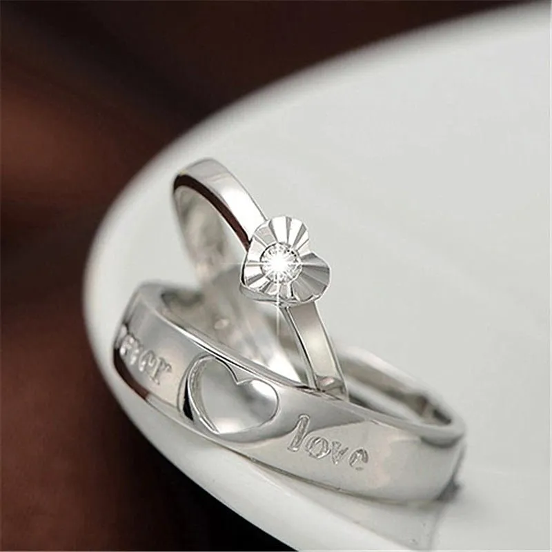 Forever Love - Heart Couple Rings