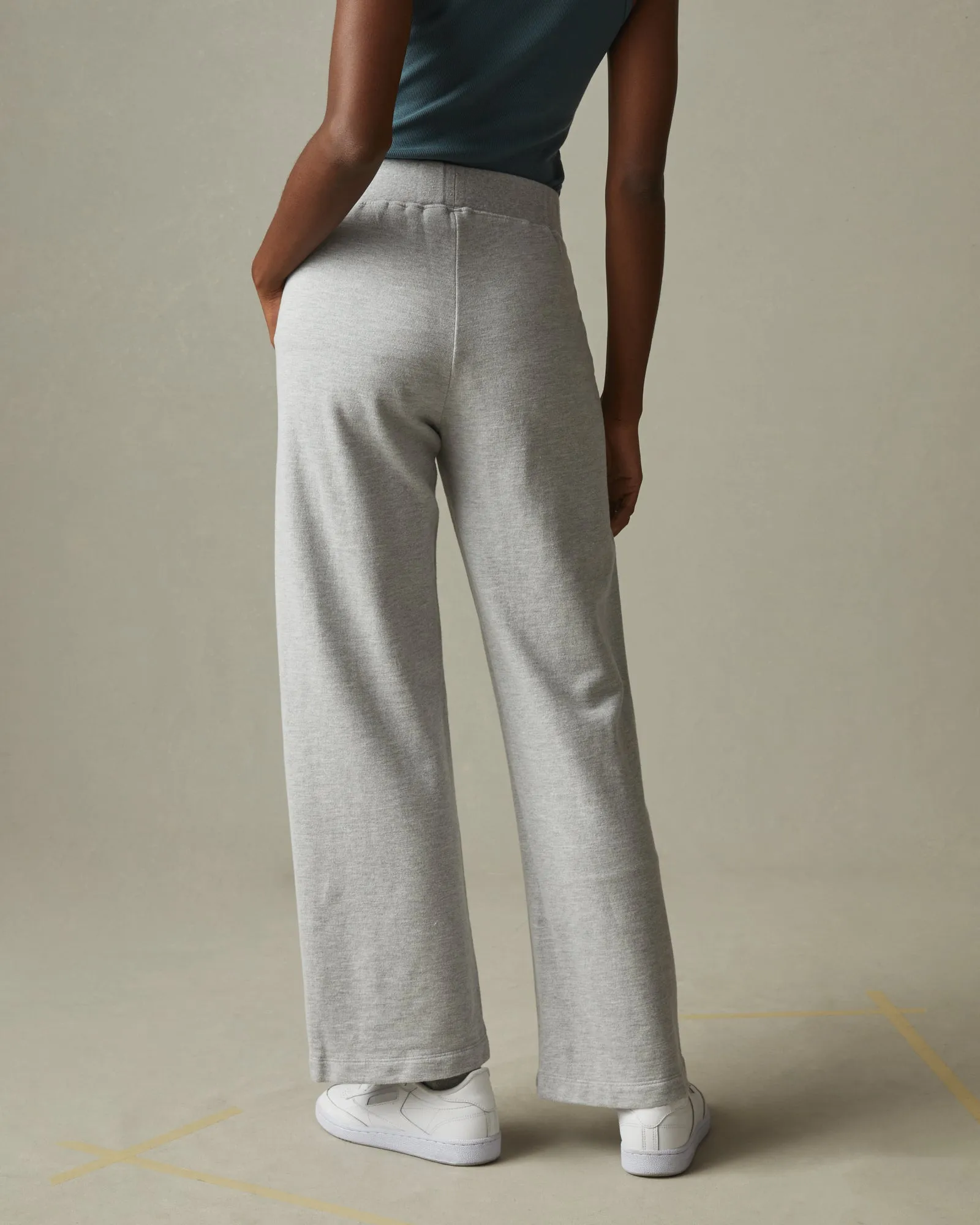 French Terry Straight Sweatpant, Ash Heather