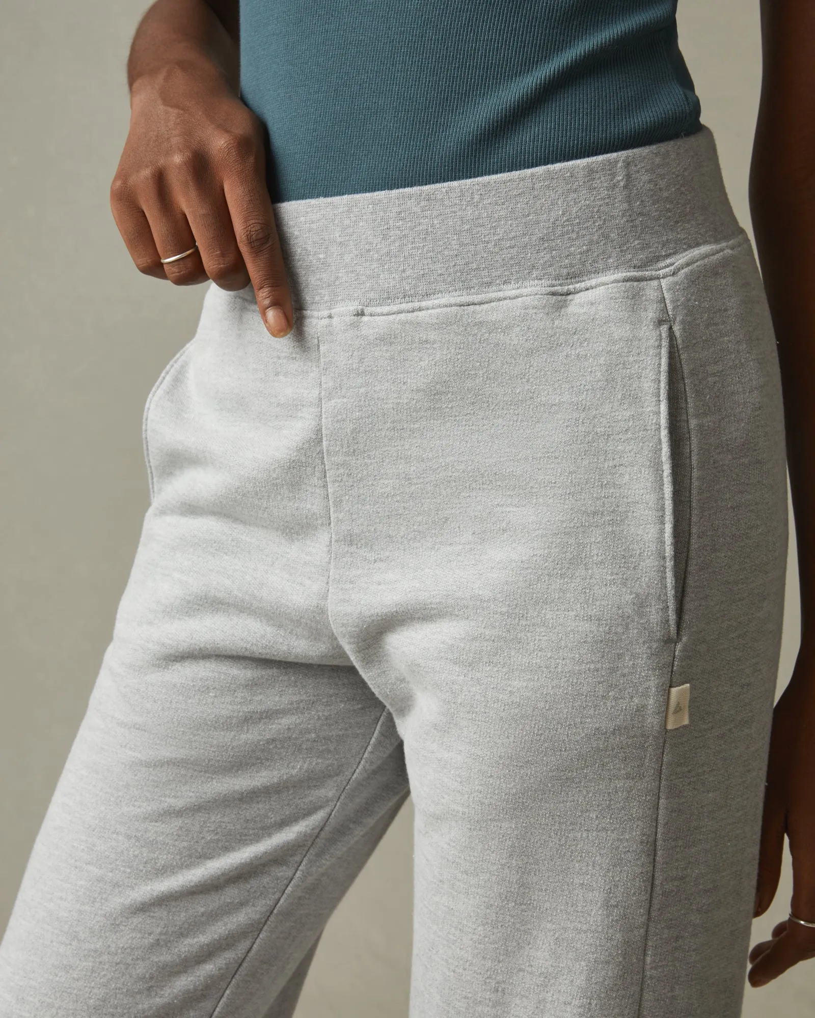 French Terry Straight Sweatpant, Ash Heather