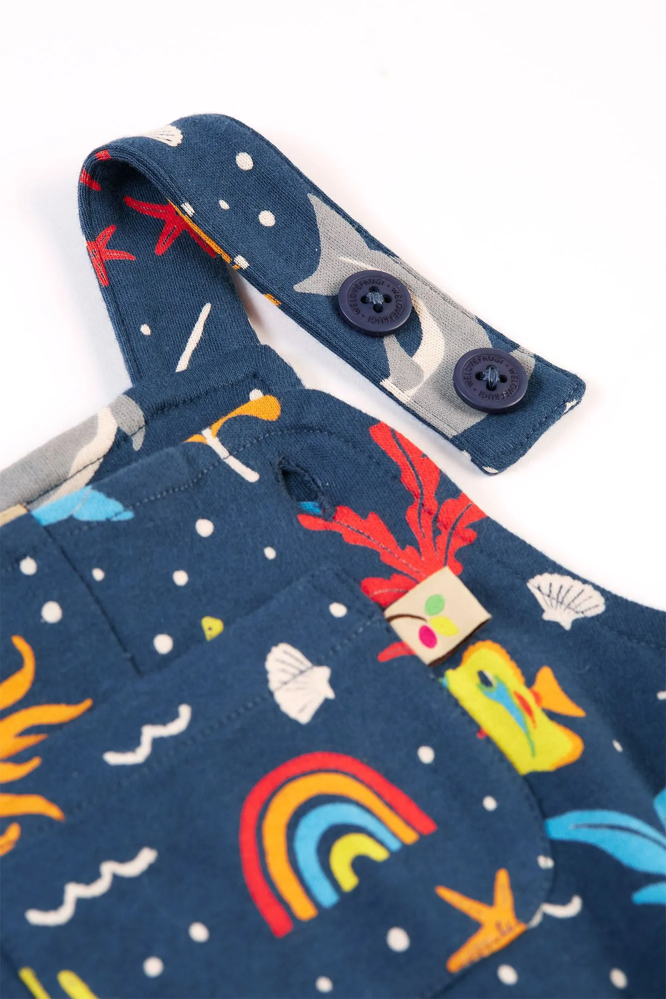 Frugi Rainbow Seaweed Overall.