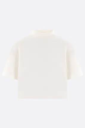 Garter knit cropped t-shirt- Google SEO friendly words.