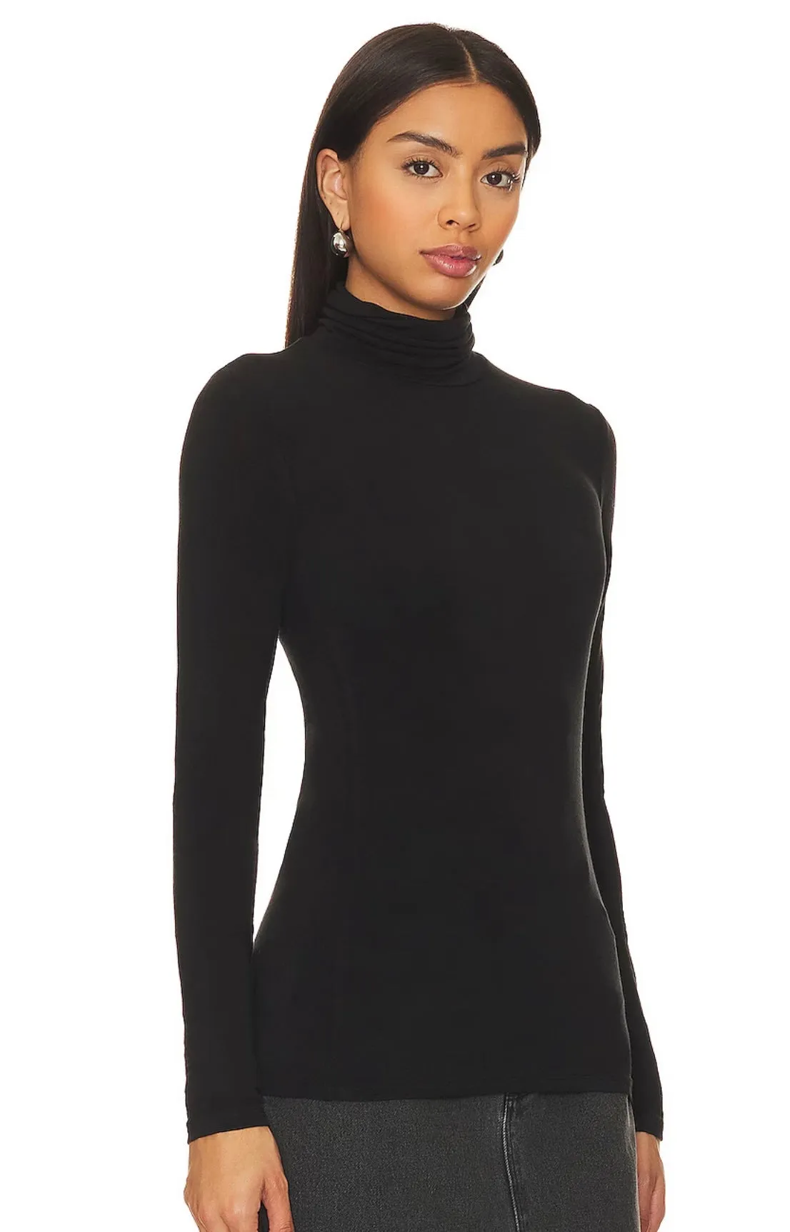 Gia black high-neck sweater