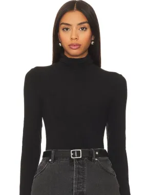 Gia black high-neck sweater