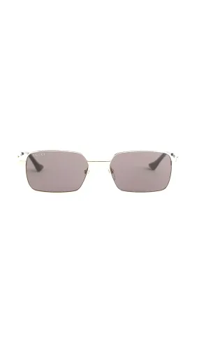 Gold Rectangular Frame Sunglasses