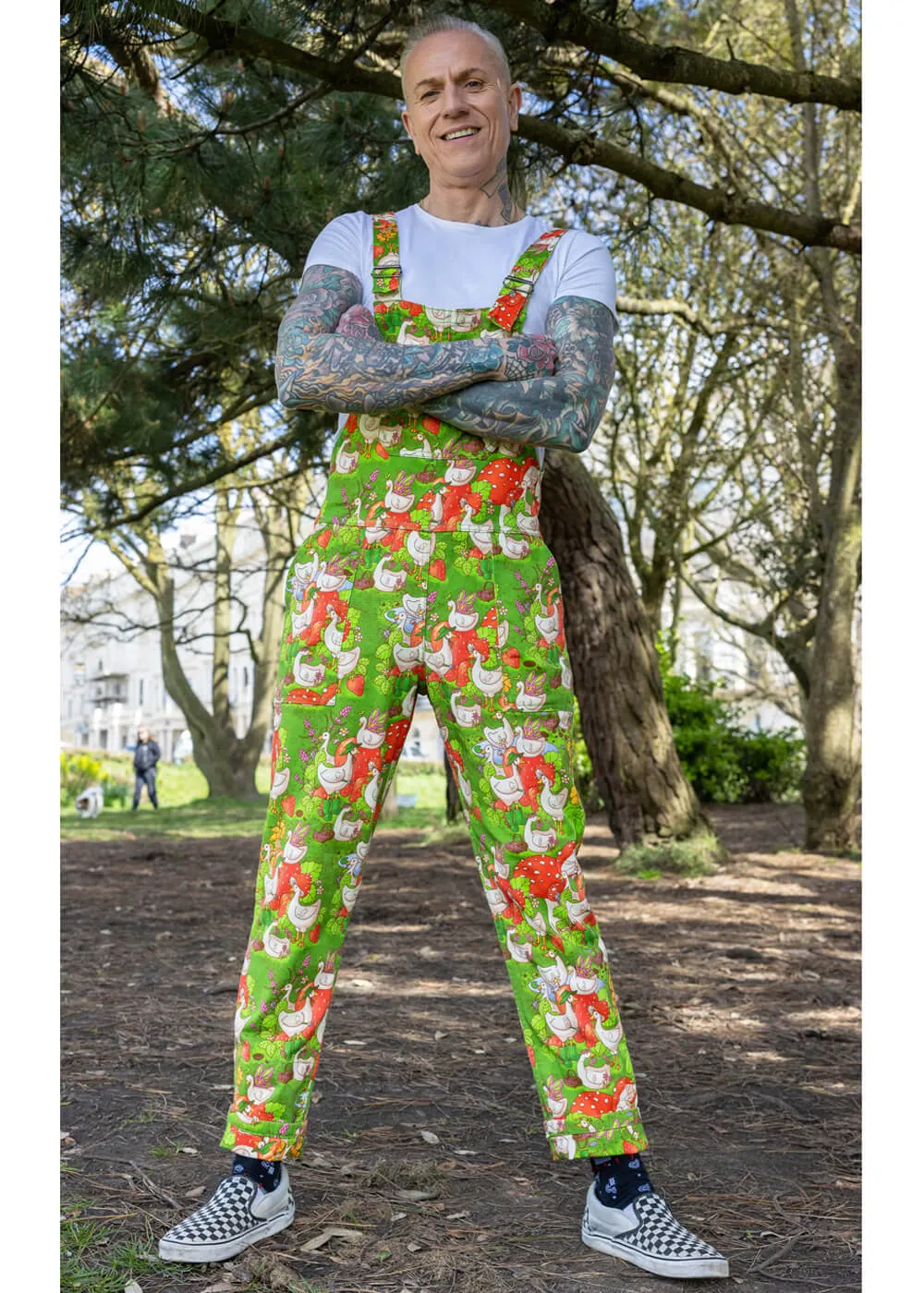 Green 70's Dungarees at Geese Garden - Shop Now!