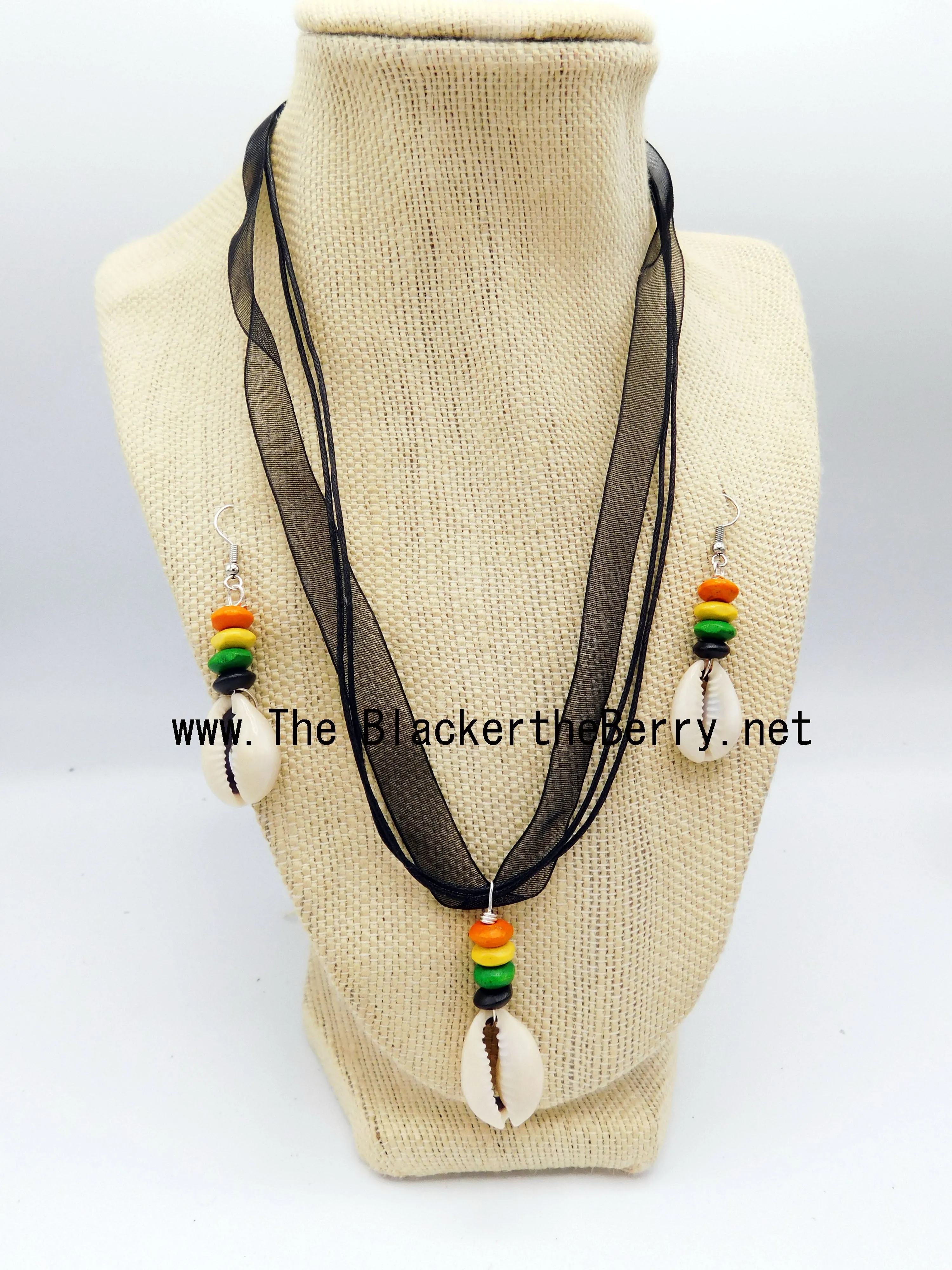 Green Orange Black Yellow Beaded Necklaces Ethnic Jewelry