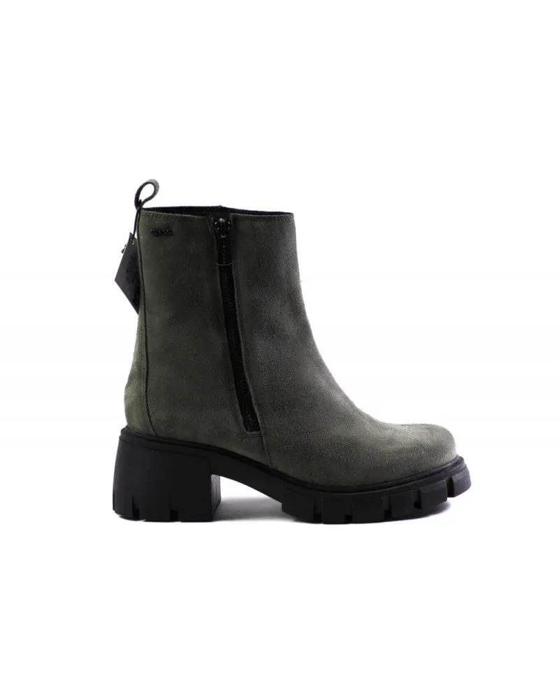 Green Suede Chunky Zipper Boots - IGI & Co 2685811 - On Sale