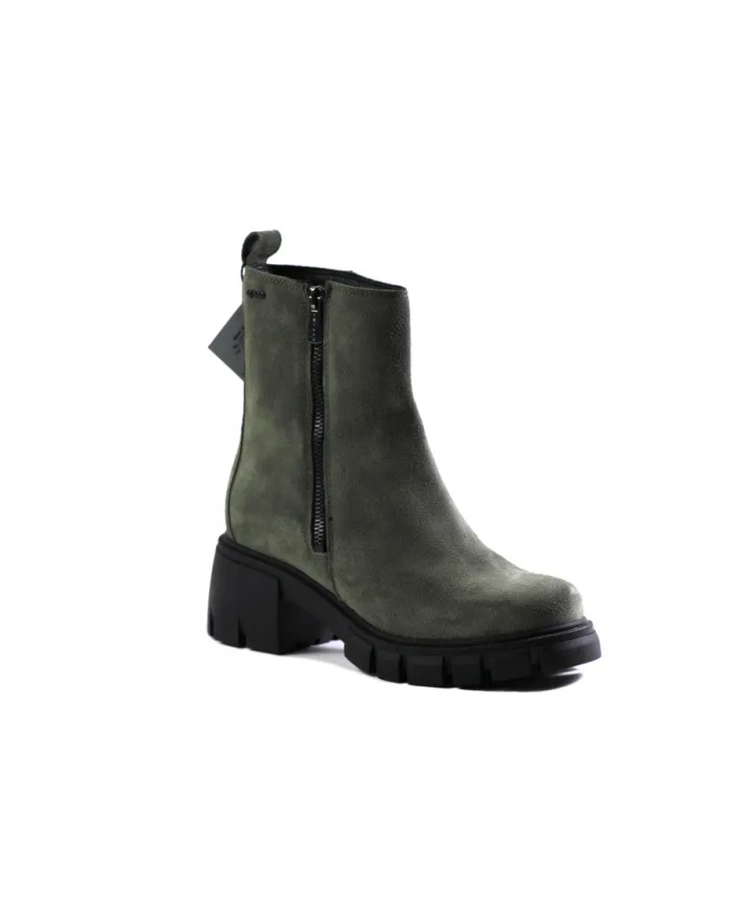 Green Suede Chunky Zipper Boots - IGI & Co 2685811 - On Sale