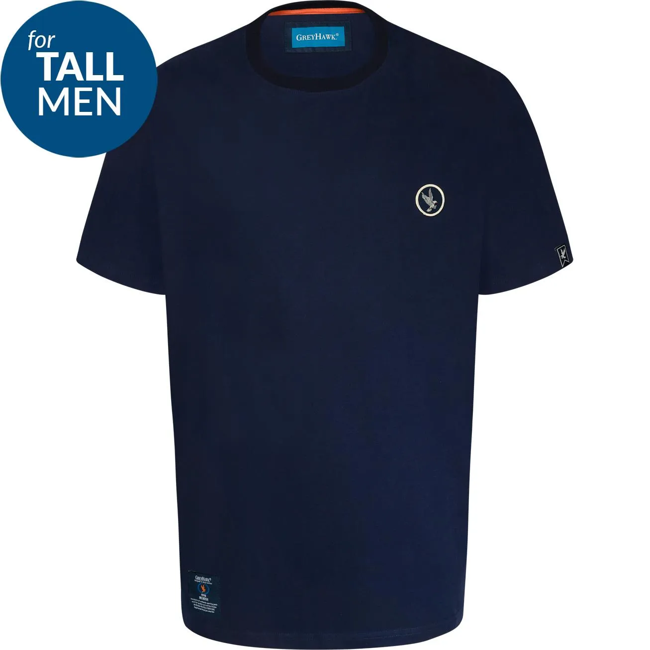 Grey Hawk TALL Essential Logo T-Shirt - Navy Peacoat