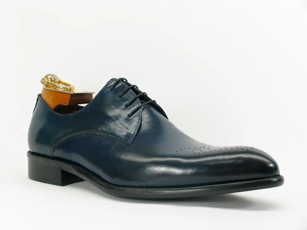 Handcrafted Classic Derby Shoes with Signature Design and Burnished Finish