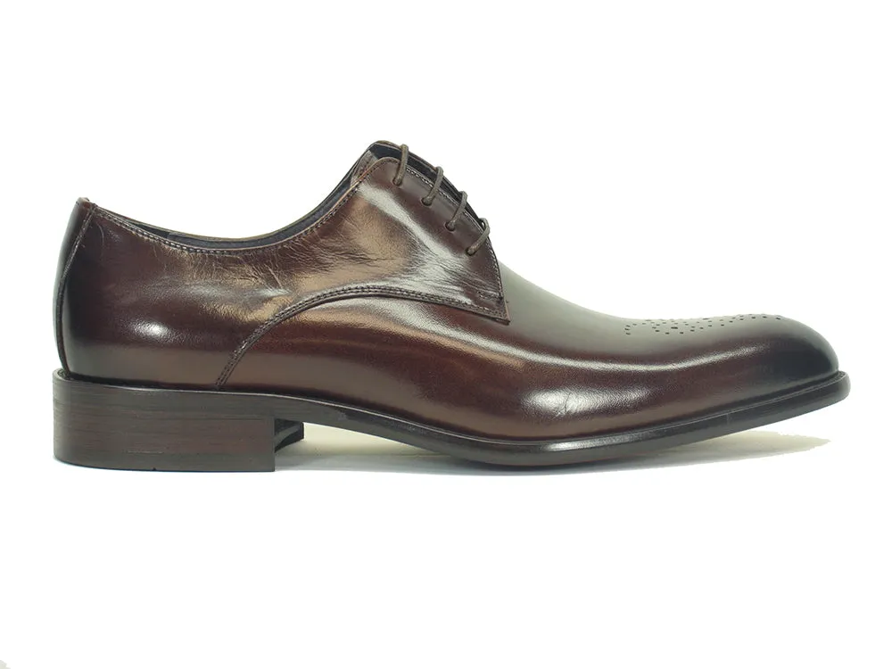 Handcrafted Classic Derby Shoes with Signature Design and Burnished Finish