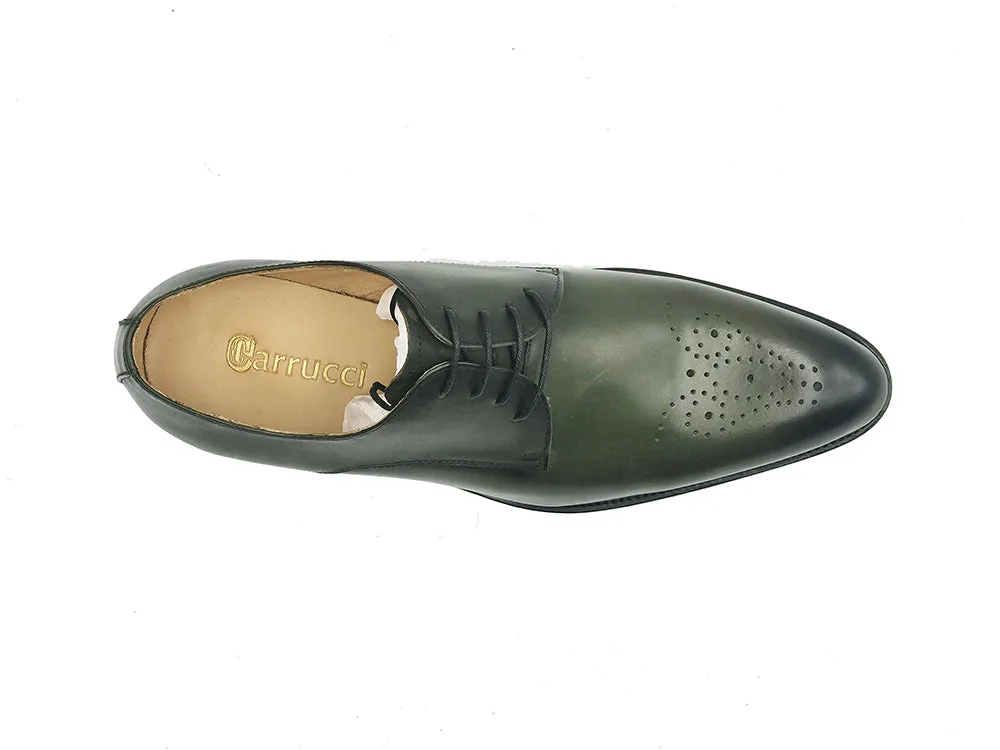 Handcrafted Classic Derby Shoes with Signature Design and Burnished Finish