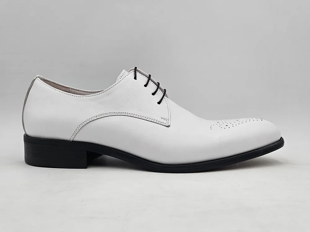 Handcrafted Classic Derby Shoes with Signature Design and Burnished Finish