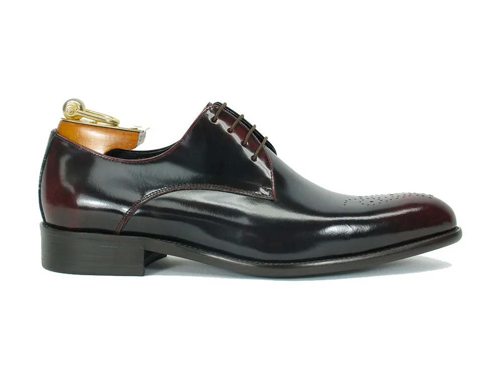 Handcrafted Classic Derby Shoes with Signature Design and Burnished Finish