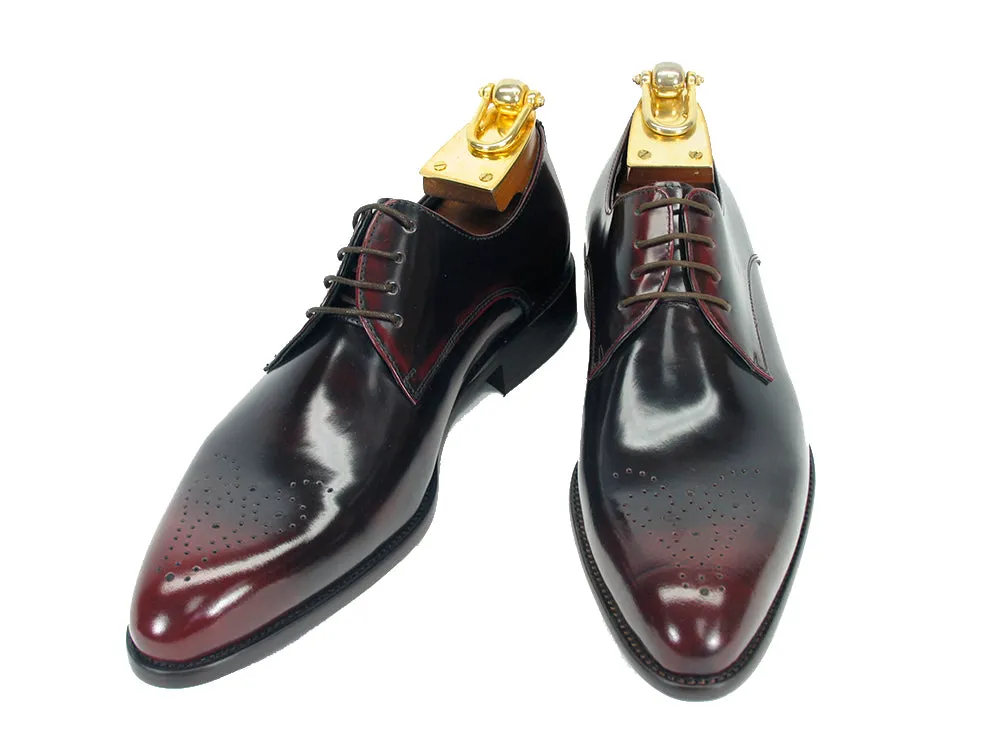 Handcrafted Classic Derby Shoes with Signature Design and Burnished Finish