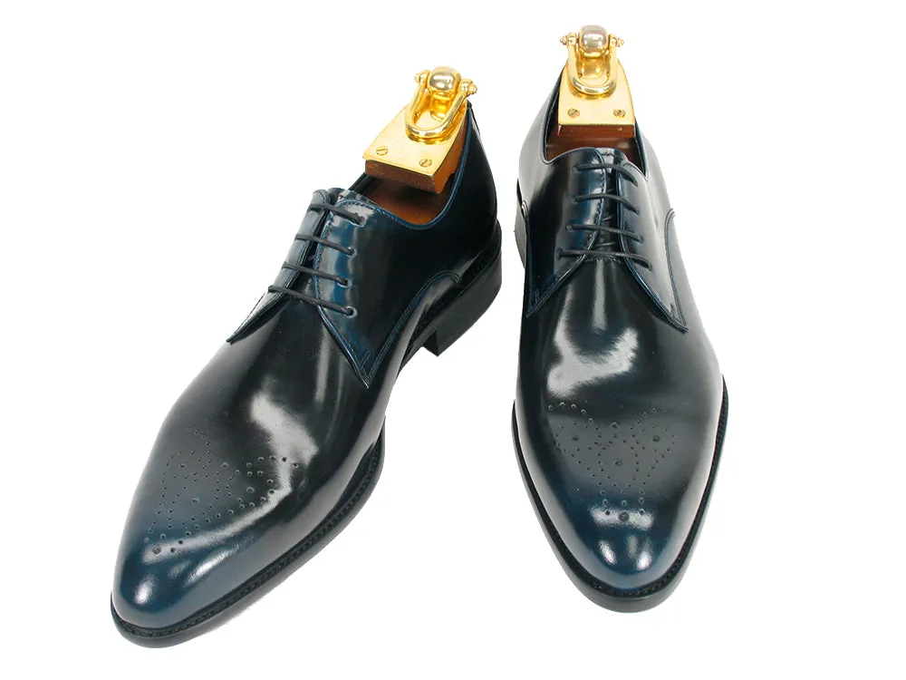 Handcrafted Classic Derby Shoes with Signature Design and Burnished Finish