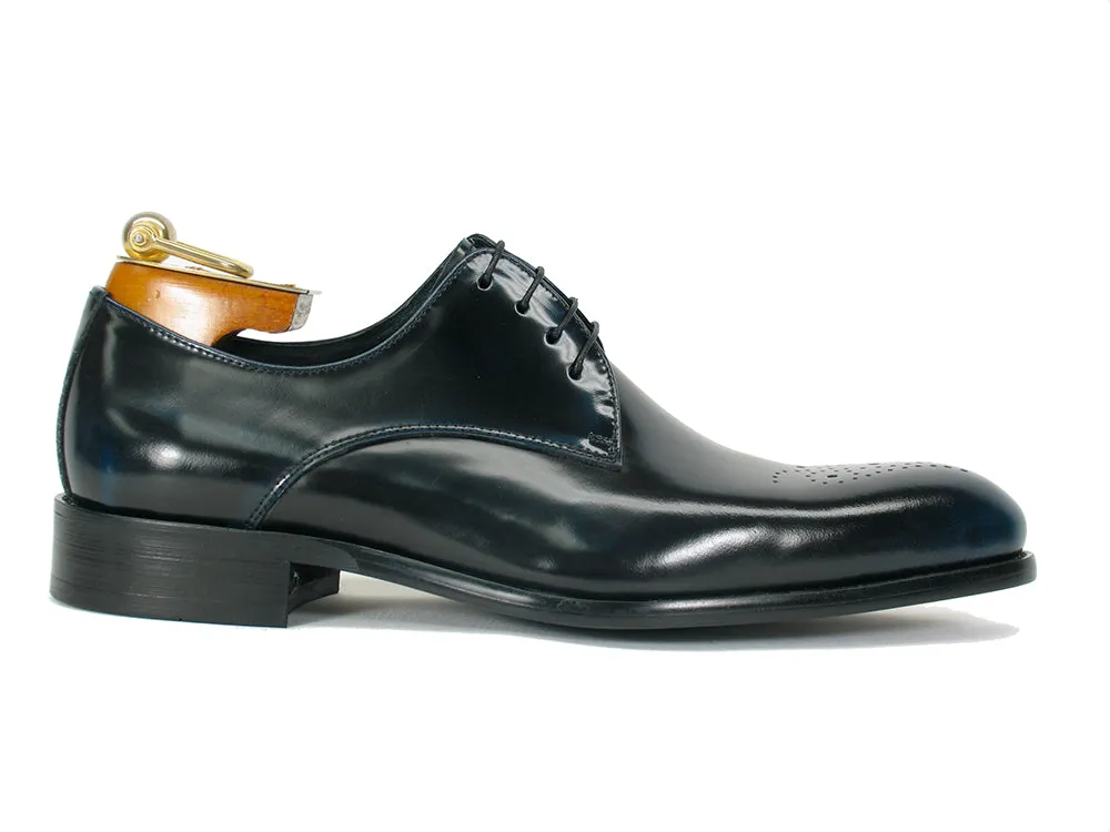 Handcrafted Classic Derby Shoes with Signature Design and Burnished Finish