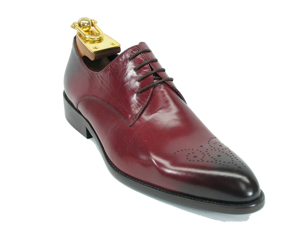 Handcrafted Classic Derby Shoes with Signature Design and Burnished Finish