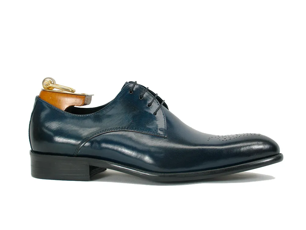 Handcrafted Classic Derby Shoes with Signature Design and Burnished Finish