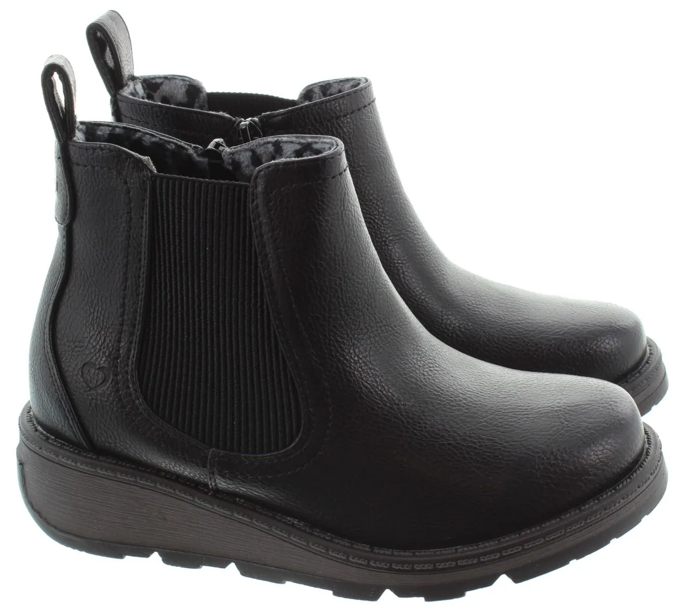 HEAVENLY FEET Ladies New Rolo Chelsea Boots In Black