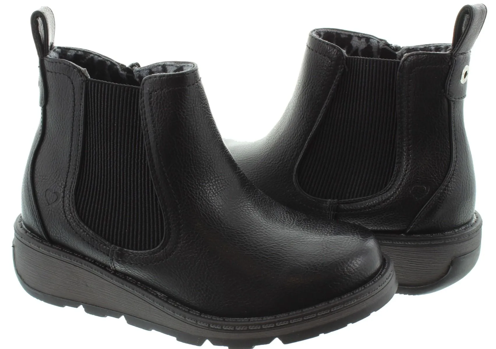 HEAVENLY FEET Ladies New Rolo Chelsea Boots In Black