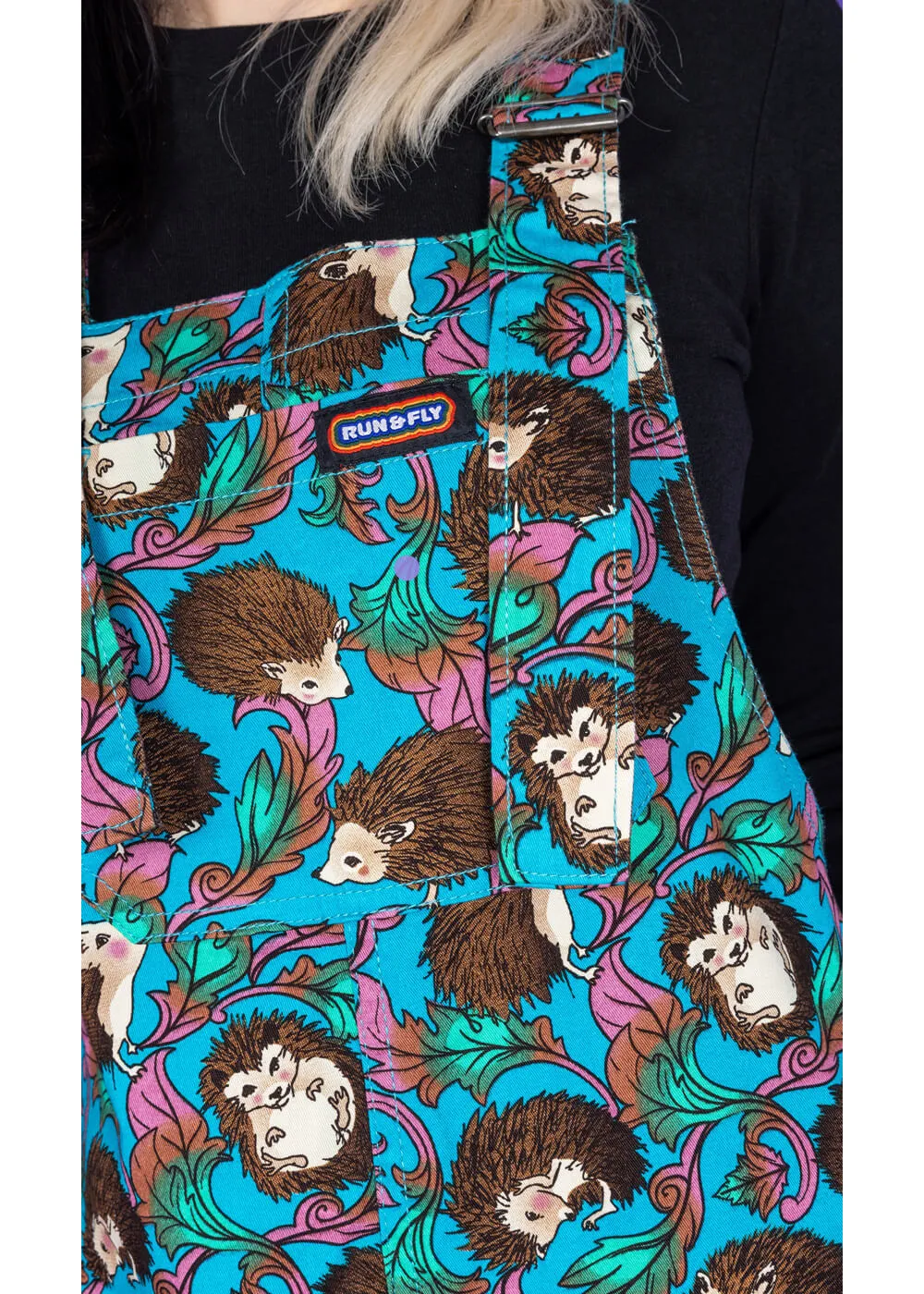 Hedgehog 70's Blue Dungarees - Run & Fly