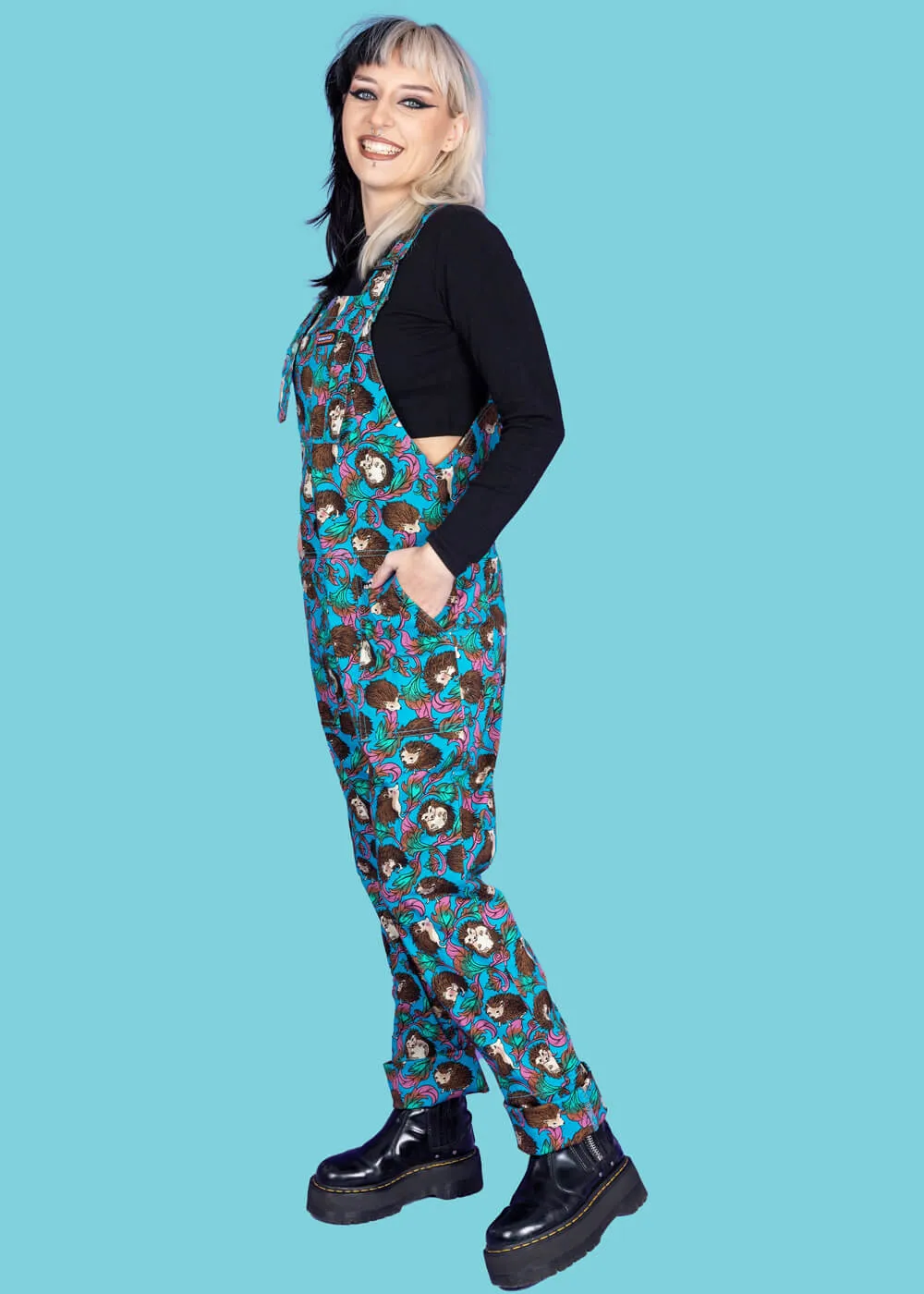 Hedgehog 70's Blue Dungarees - Run & Fly