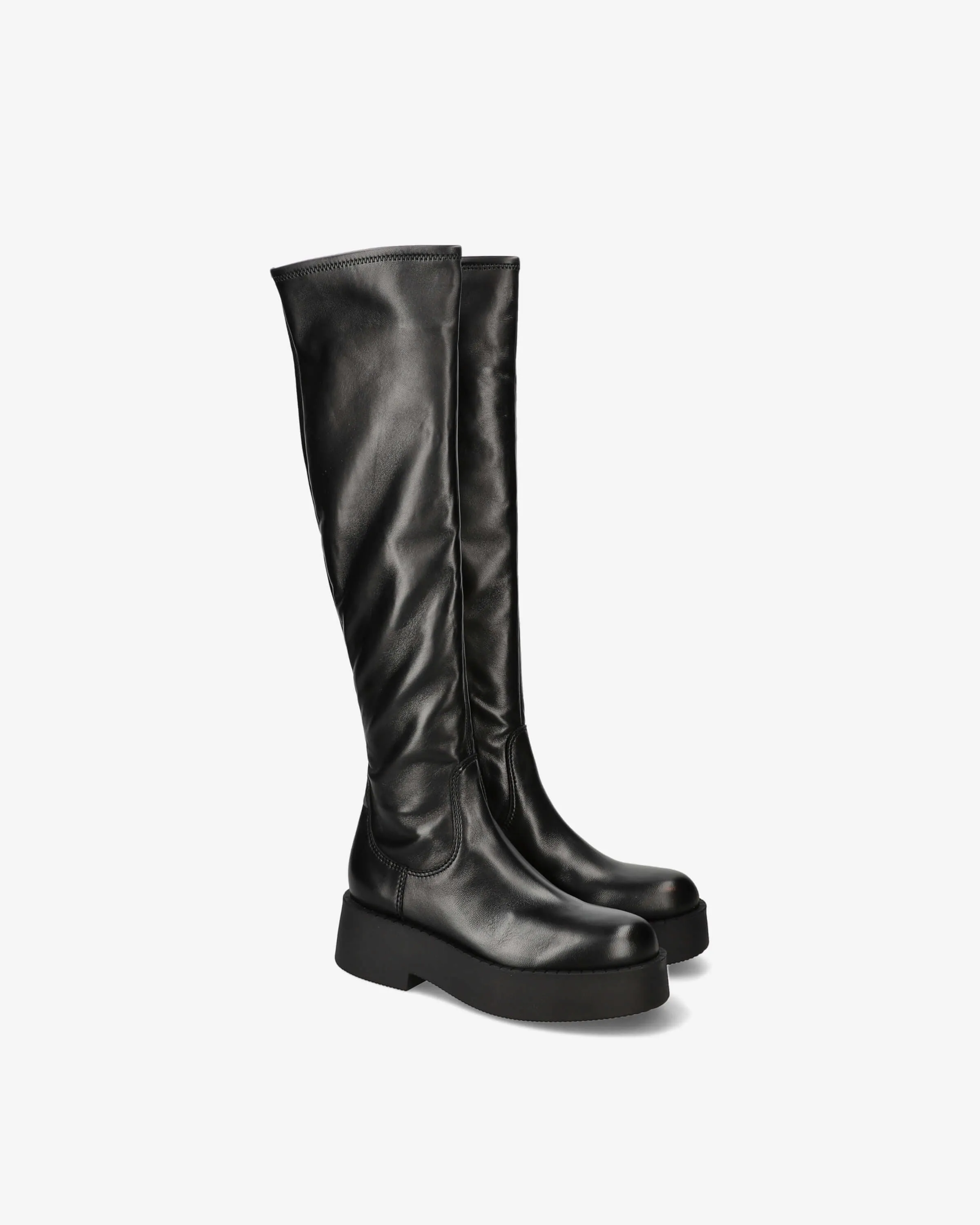 High Boots M6832A Nappa Stretch Black