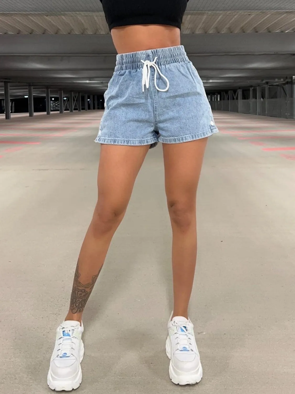 High Waist Denim Shorts - Nelson Collection