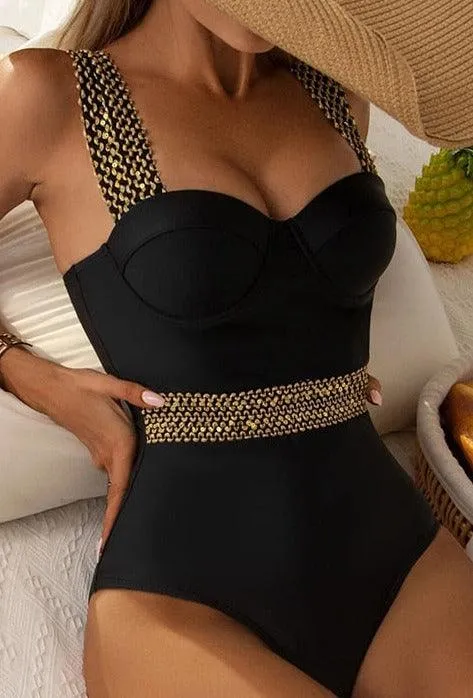 High Waist One Piece Swimsuit