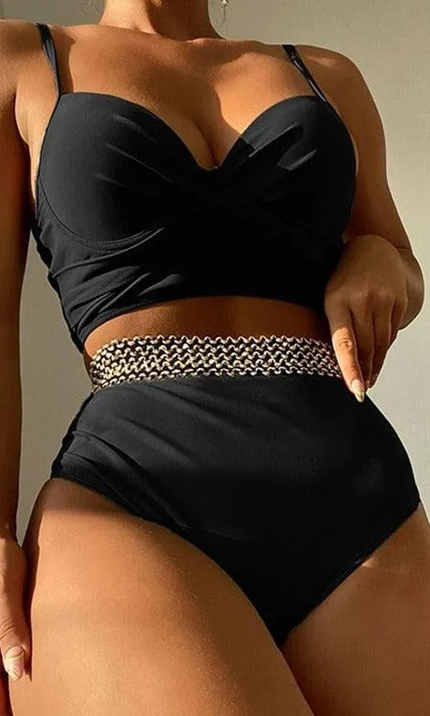 High Waist One Piece Swimsuit