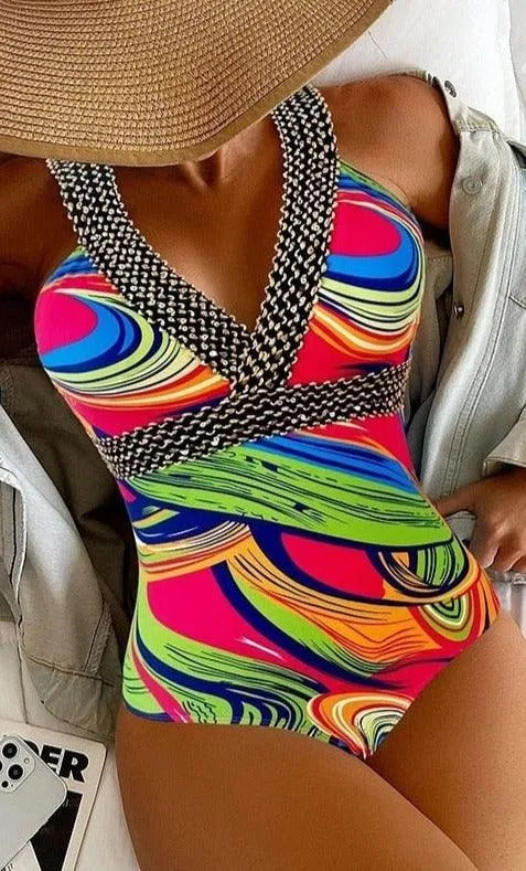 High Waist One Piece Swimsuit