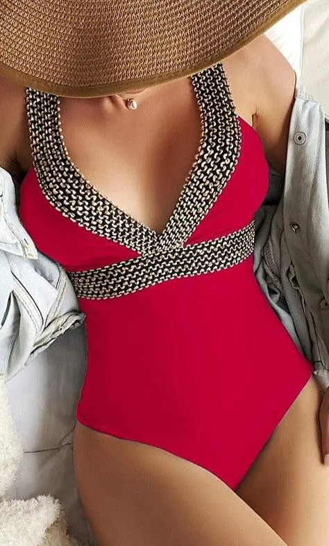 High Waist One Piece Swimsuit