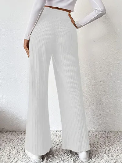 High waist ribbed pants.