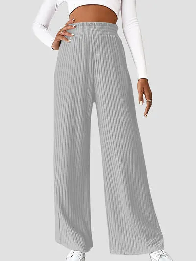 High waist ribbed pants.