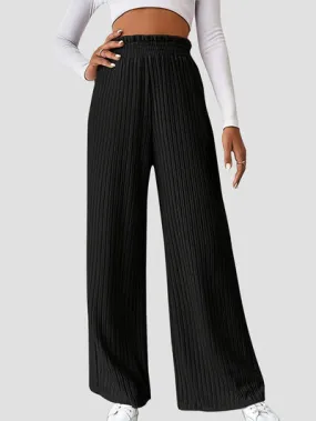 High waist ribbed pants.