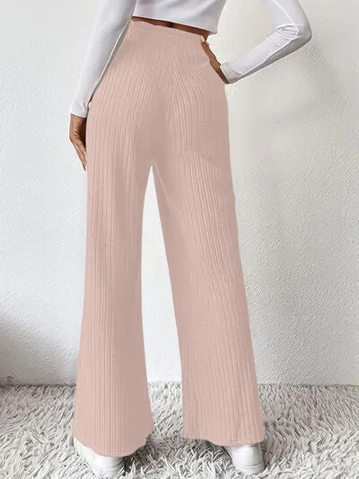 High waist ribbed pants.