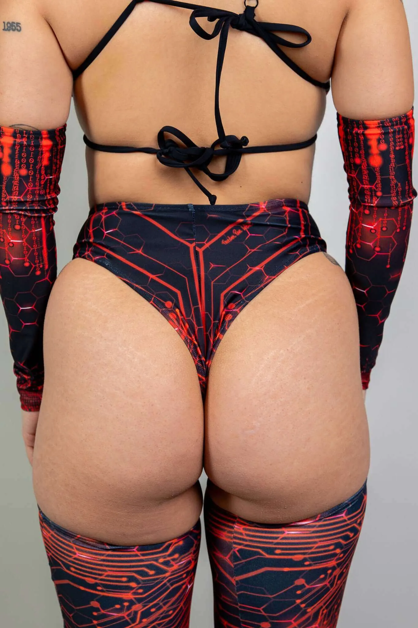 High Waist Thong - Red Singularity