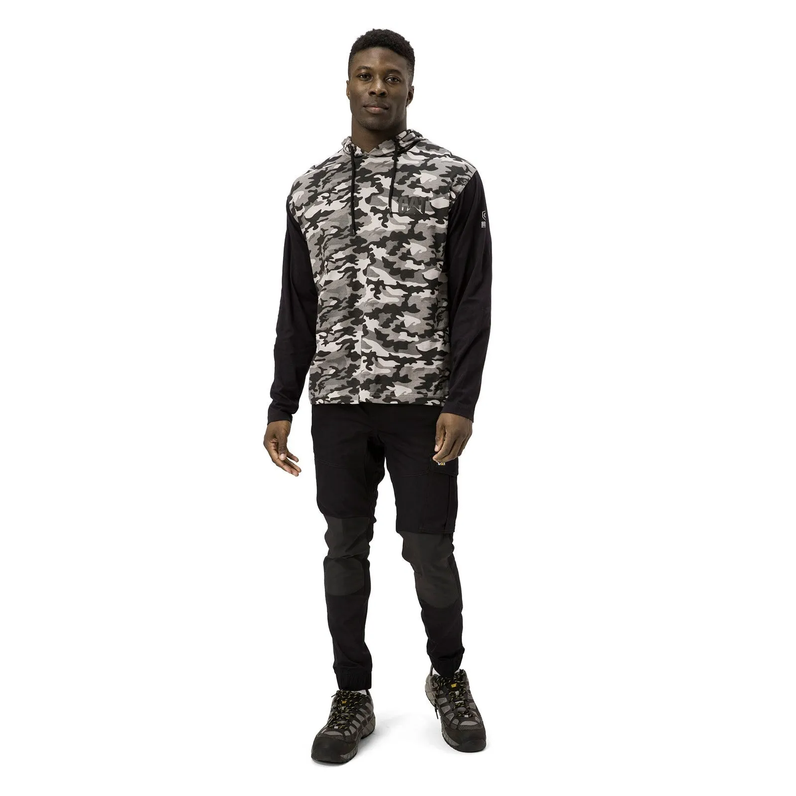 Hooded Long Sleeve Tee  Stone Camo