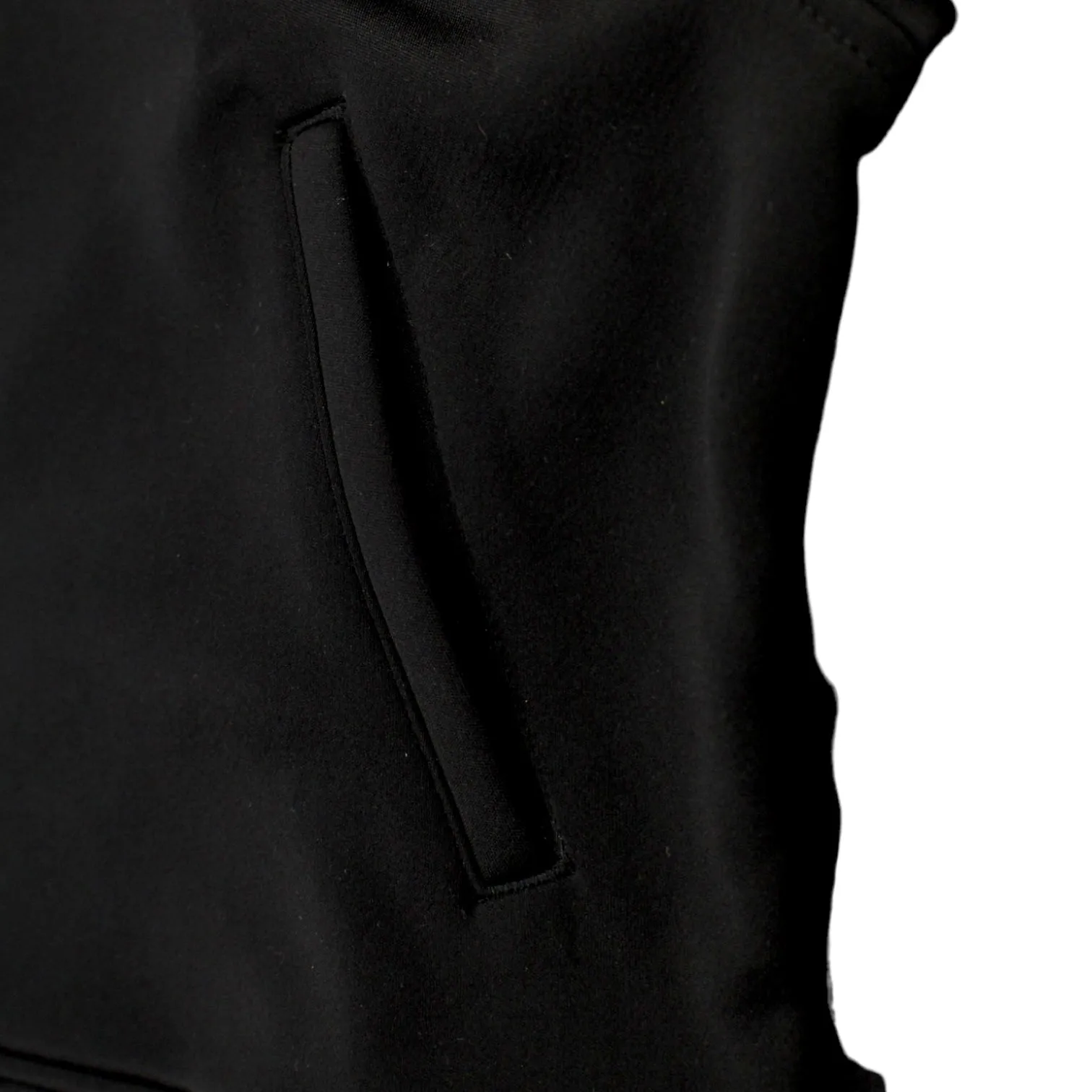 Hush Black Cropped Sateen Zip Hoodie