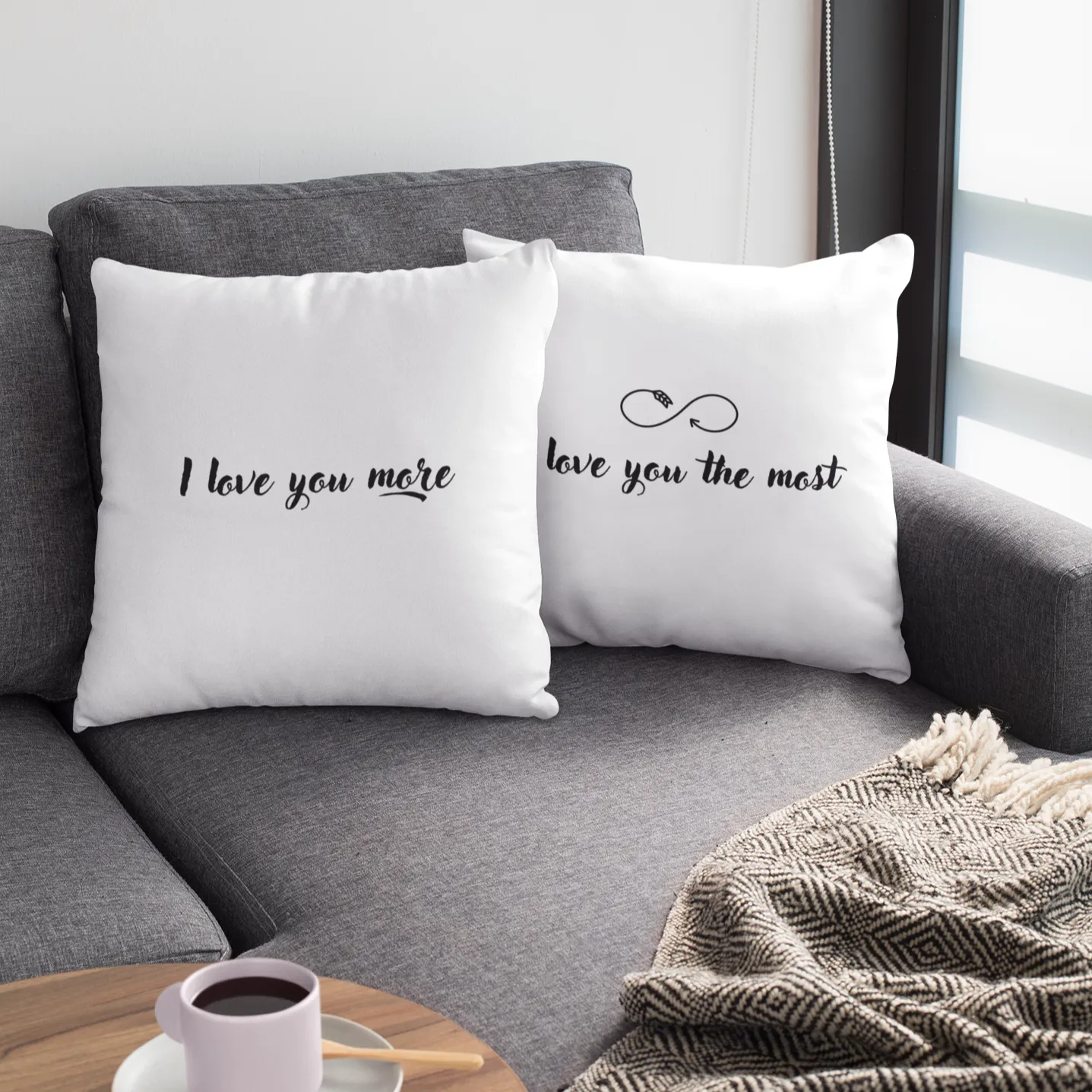 I Love You More Couple Pillow Cases