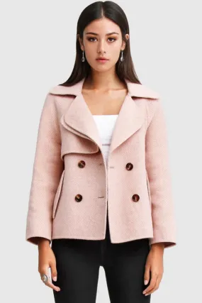 I’m Yours Wool Blend Peacoat Blush