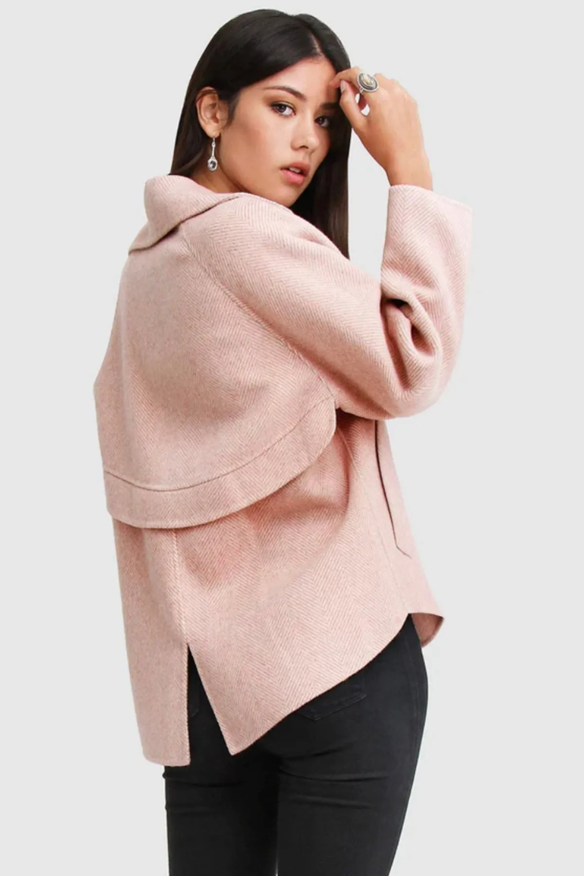 I’m Yours Wool Blend Peacoat Blush