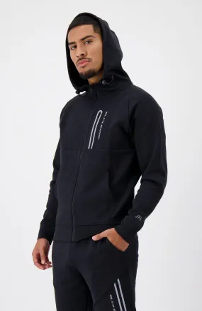 INITIAL GLOW ZIPPER HOODIE | Black