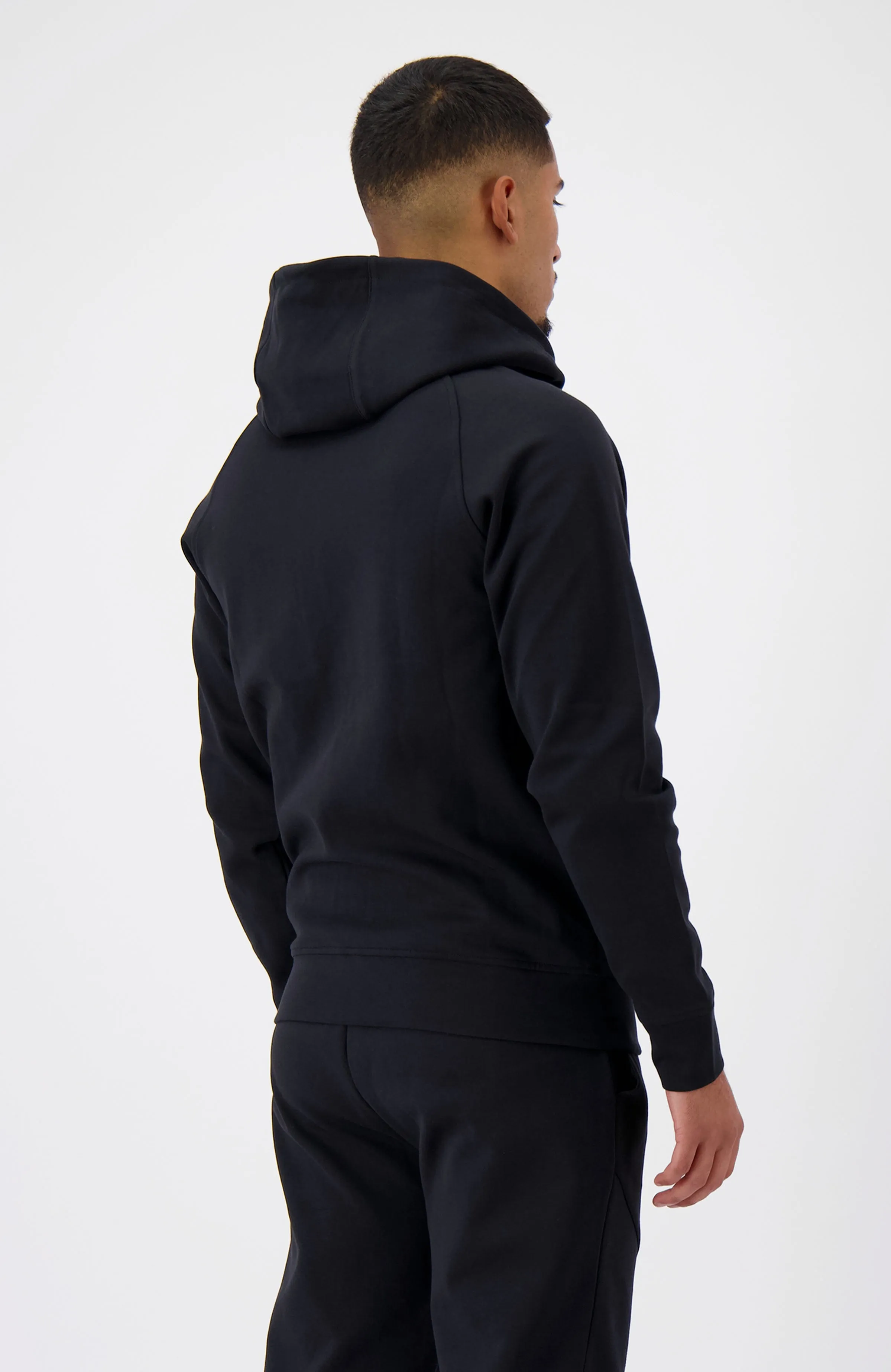 INITIAL GLOW ZIPPER HOODIE | Black