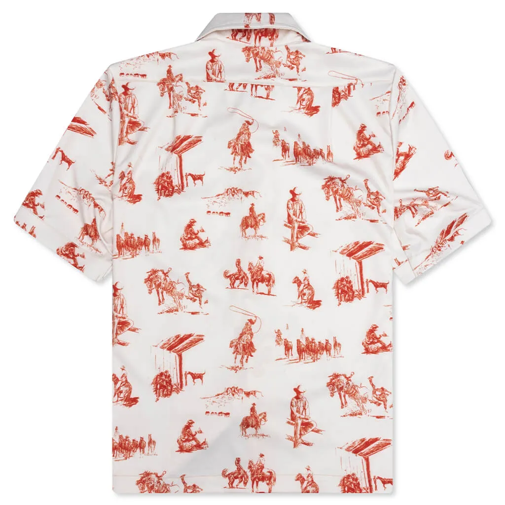 Keyes Shirt - Bone/Red