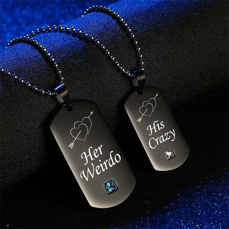 King and Queen Necklaces Set - Perfect Couples Jewelry